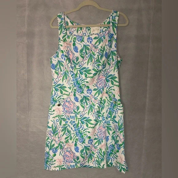 New Lilly Pulitzer The Lilly Shift Resort White Just A Pinch Size 14 - Picture 5 of 8